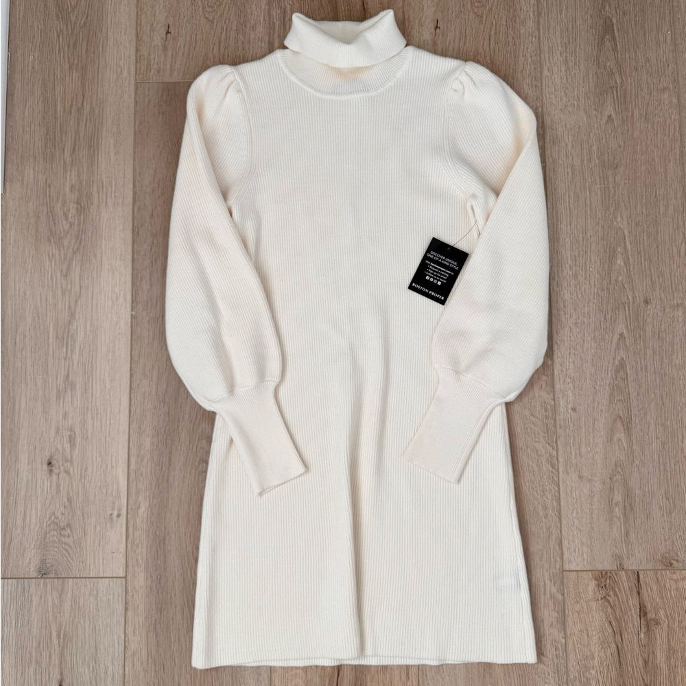 Boston Proper Turtleneck Sweater Dress